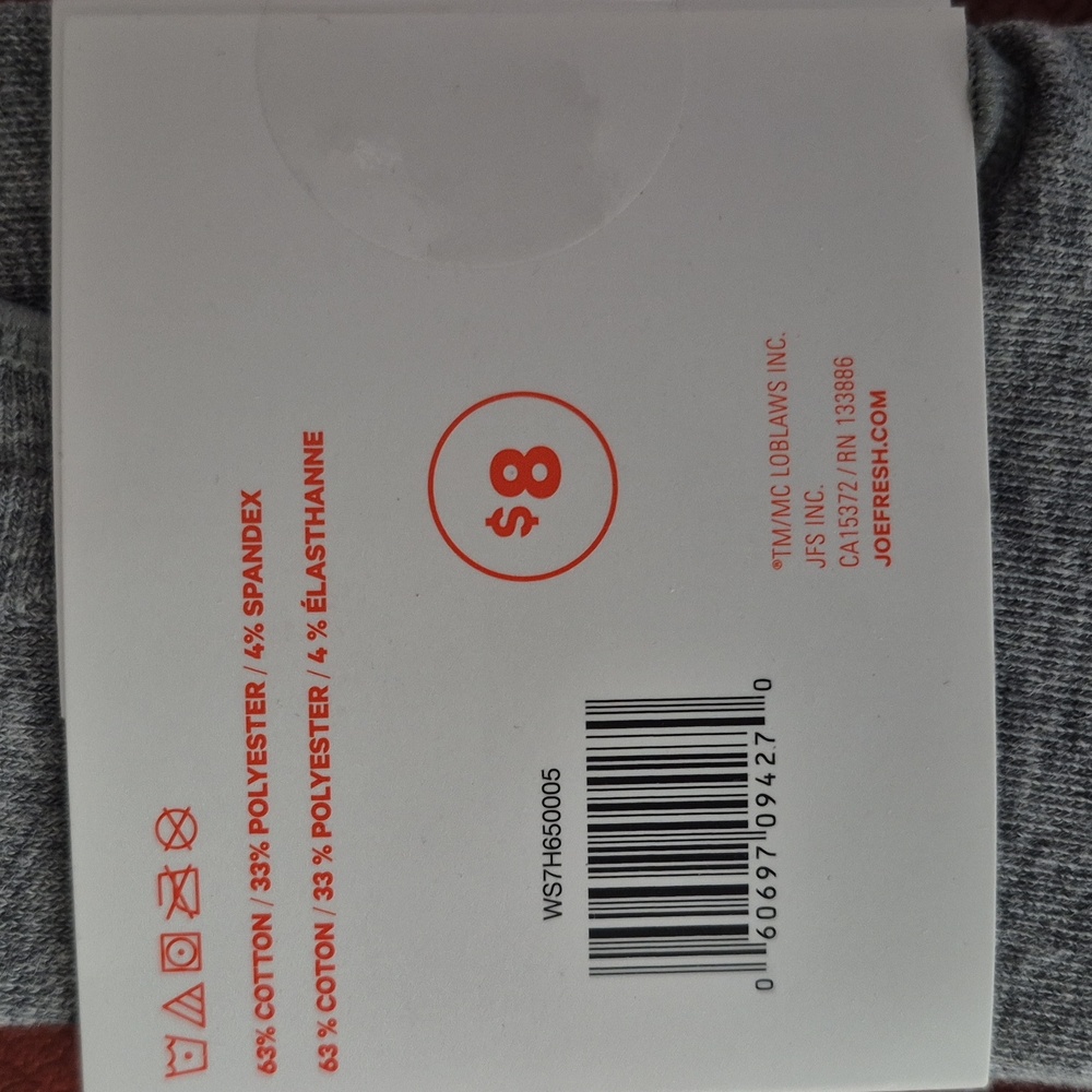 Joe Fresh Set Of 2 Grey No Show Socks, New With Tags - Picture 4 of 5